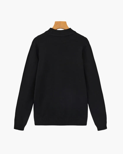 Essential Ribbed Mock Neck Sweater